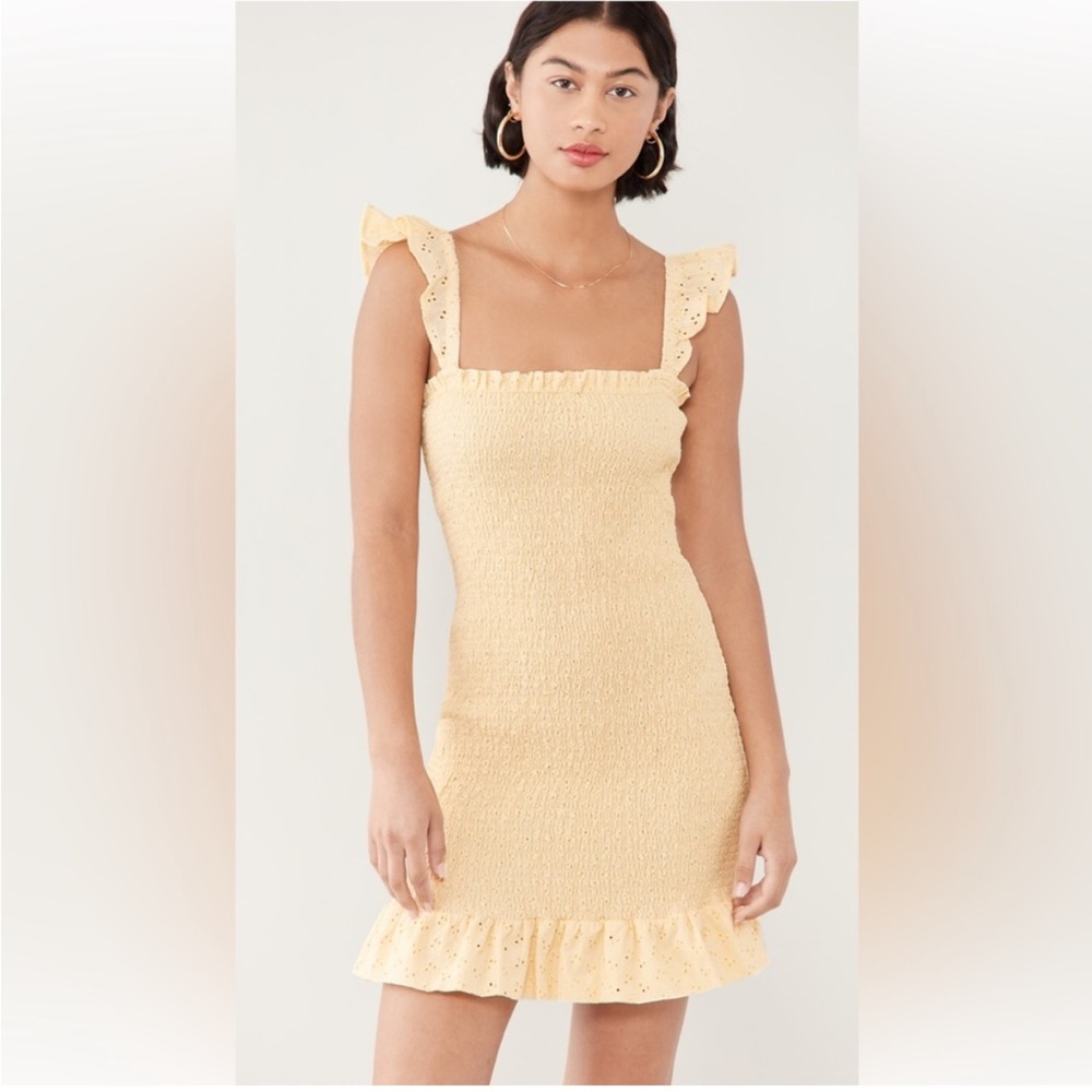 Lost + Wander - Yellow Sunset soiree mini dress - Size XS